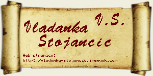 Vladanka Stojančić vizit kartica